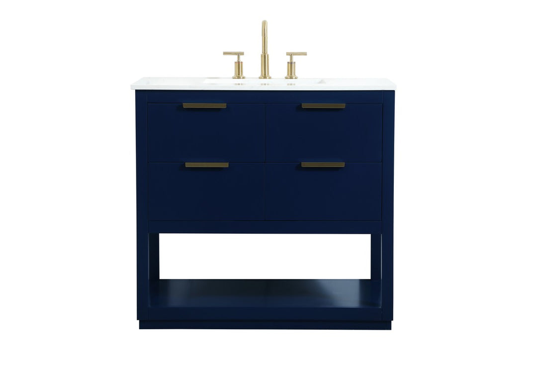 Elegant Lighting VF19236BL Modern Larkin Plumbing Blue