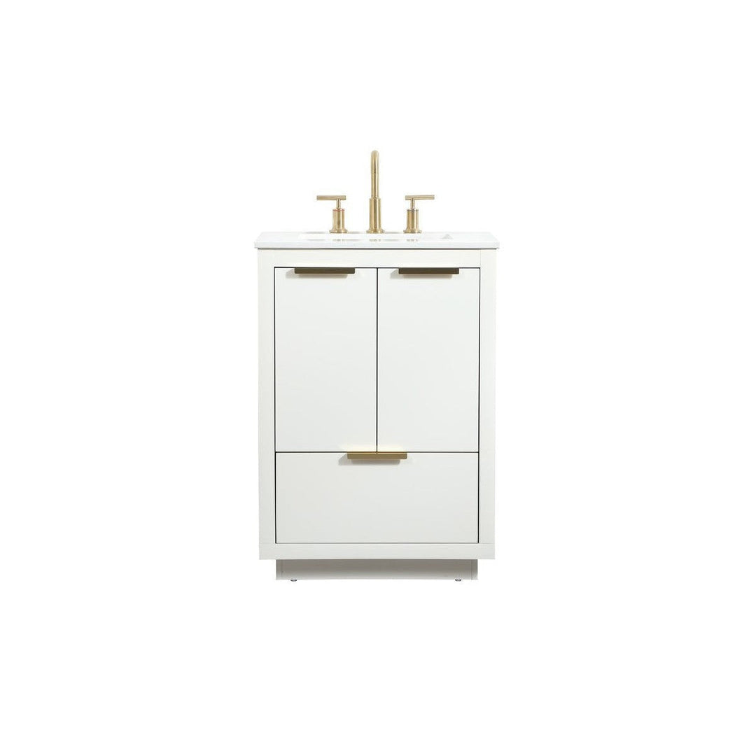 Elegant Lighting VF19424WH Modern Blake Plumbing White