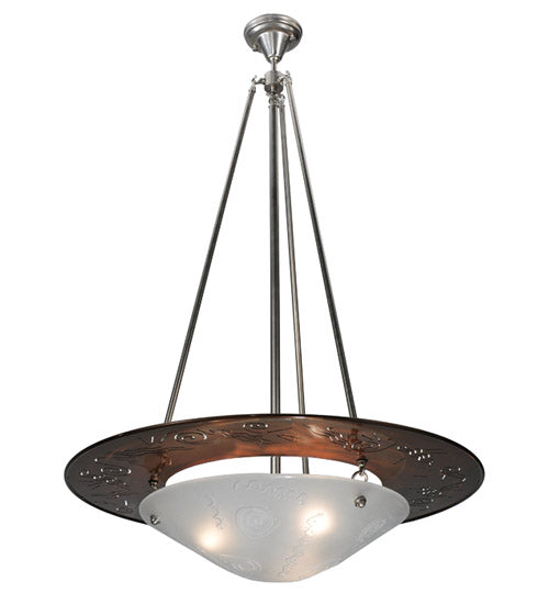 Meyda Tiffany Metro Fusion 120906 Pendant Light - Transparent Copper, Brushed Nickel