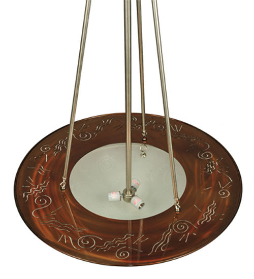 Meyda Tiffany Metro Fusion 120906 Pendant Light - Transparent Copper, Brushed Nickel