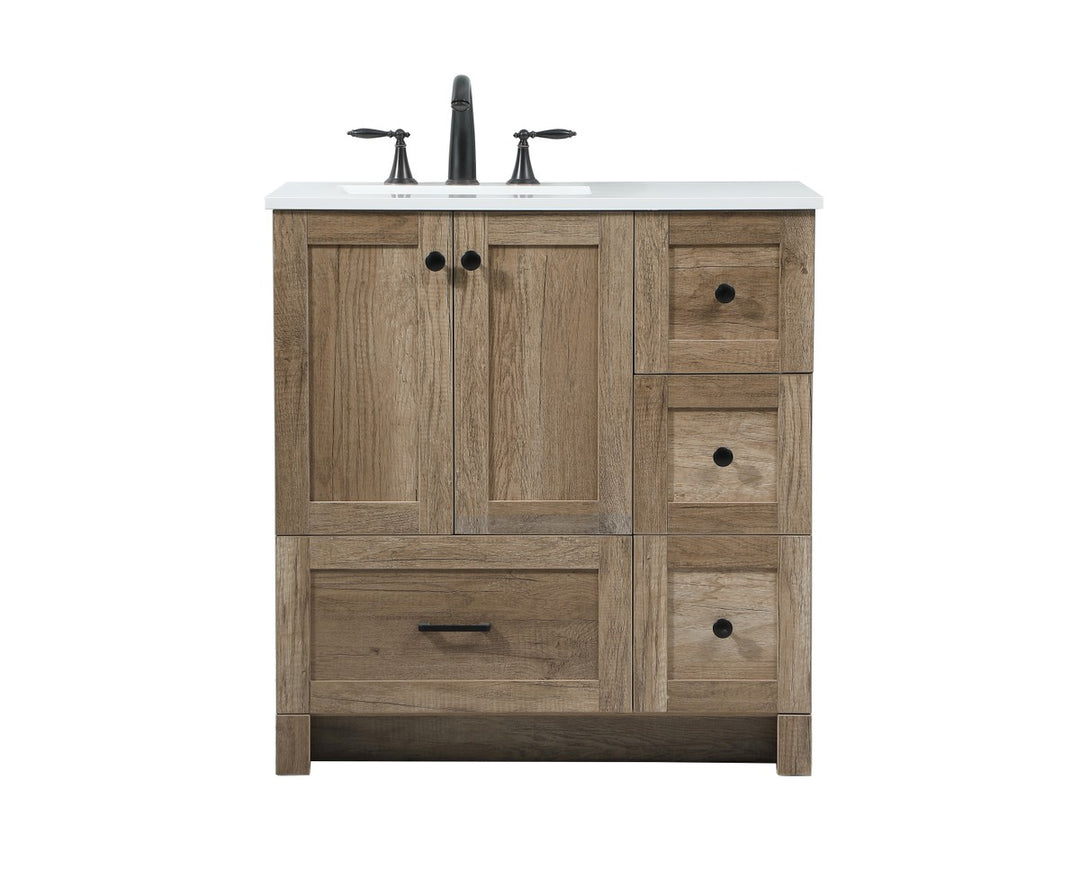 Elegant Lighting VF2832NT  Soma Plumbing Natural Oak