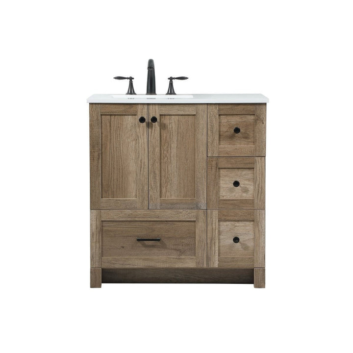 Elegant Lighting VF2832NT  Soma Plumbing Natural Oak