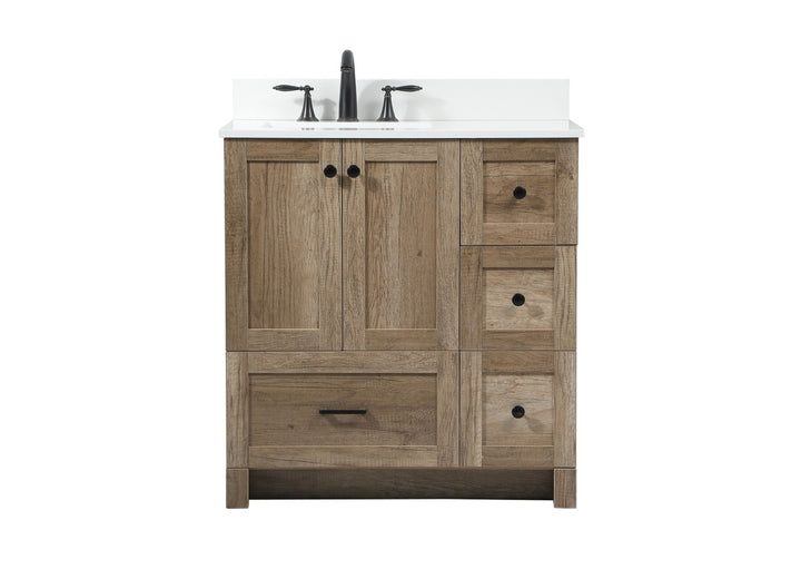 Elegant Lighting VF2832NT-BS  Soma Plumbing Natural Oak