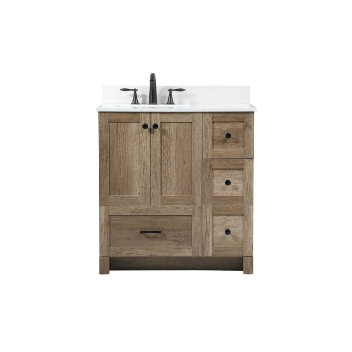 Elegant Lighting VF2832NT-BS  Soma Plumbing Natural Oak