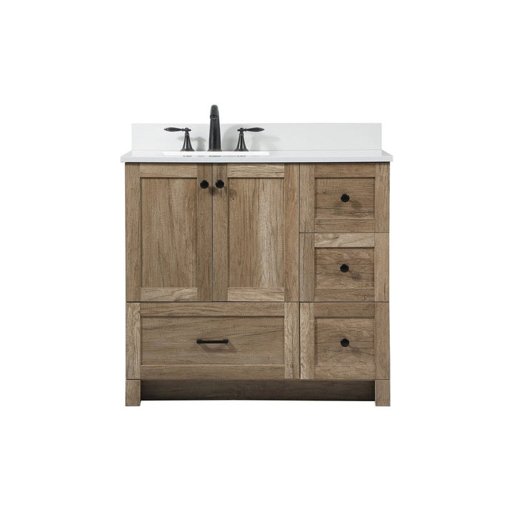 Elegant Lighting VF2836NT-BS  Soma Plumbing Natural Oak