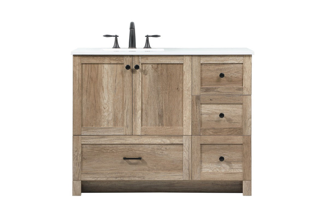 Elegant Lighting VF2842NT  Soma Plumbing Natural Oak