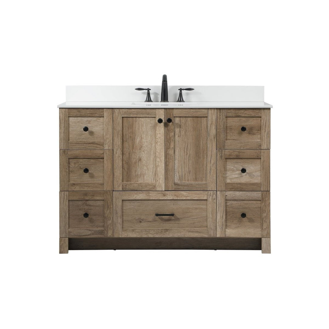 Elegant Lighting VF2848NT-BS  Soma Plumbing Natural Oak