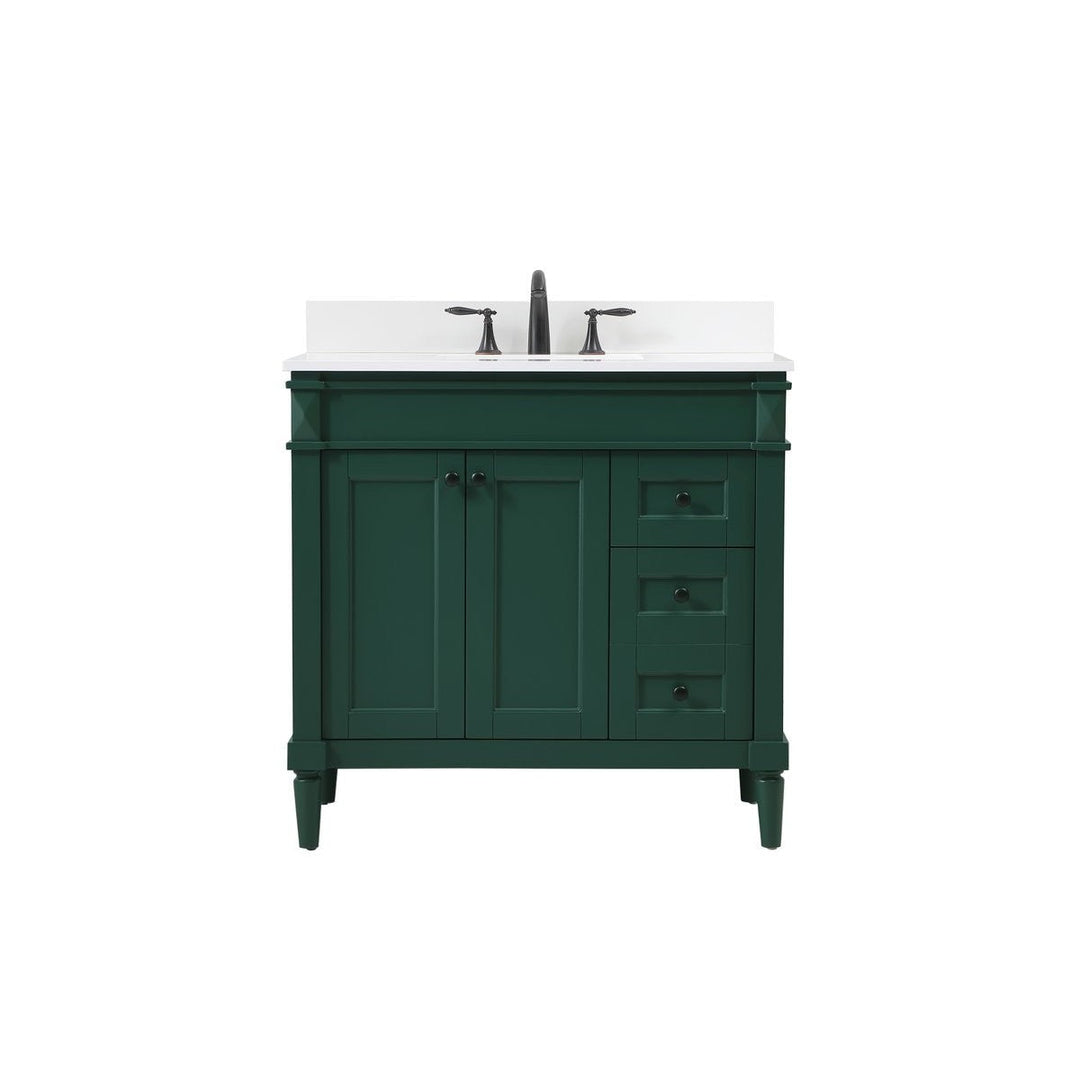 Elegant Lighting VF31836GN-BS  Bennett Plumbing Green