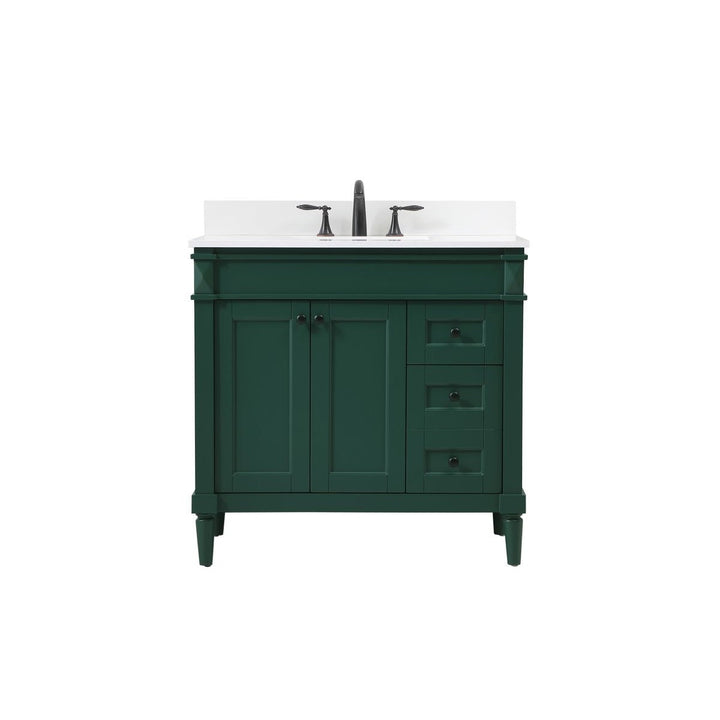 Elegant Lighting VF31836GN-BS  Bennett Plumbing Green