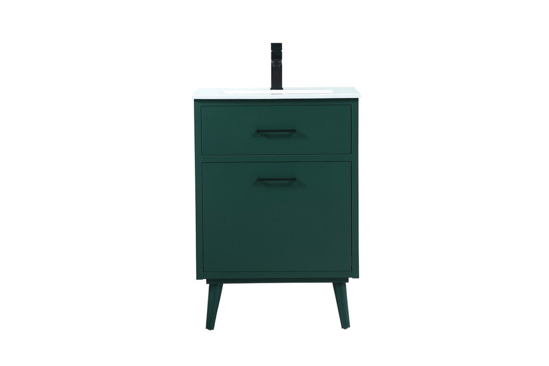 Elegant Lighting VF41024MGN Modern Boise Plumbing Green