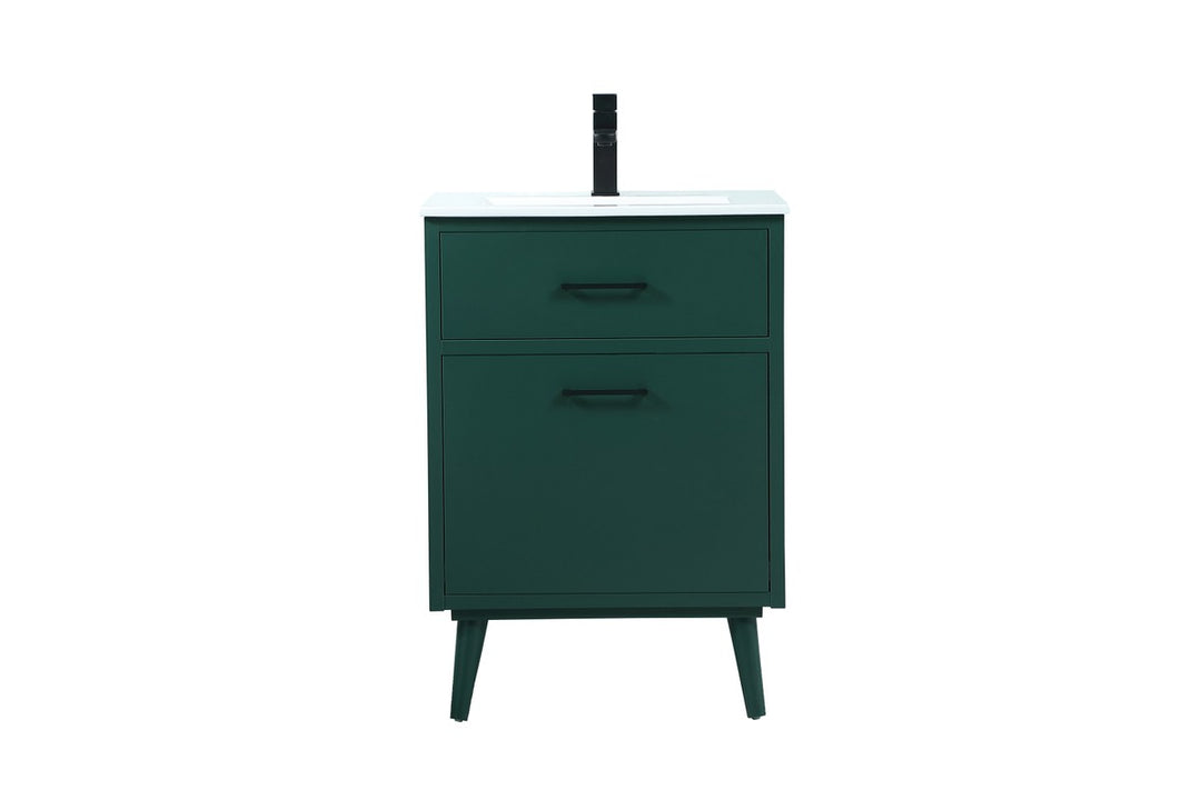 Elegant Lighting VF41024MGN Modern Boise Plumbing Green