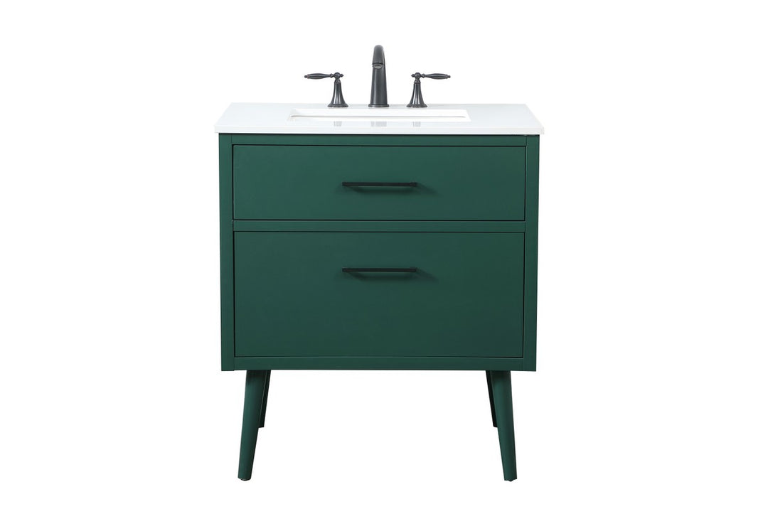 Elegant Lighting VF41030MGN Modern Boise Plumbing Green