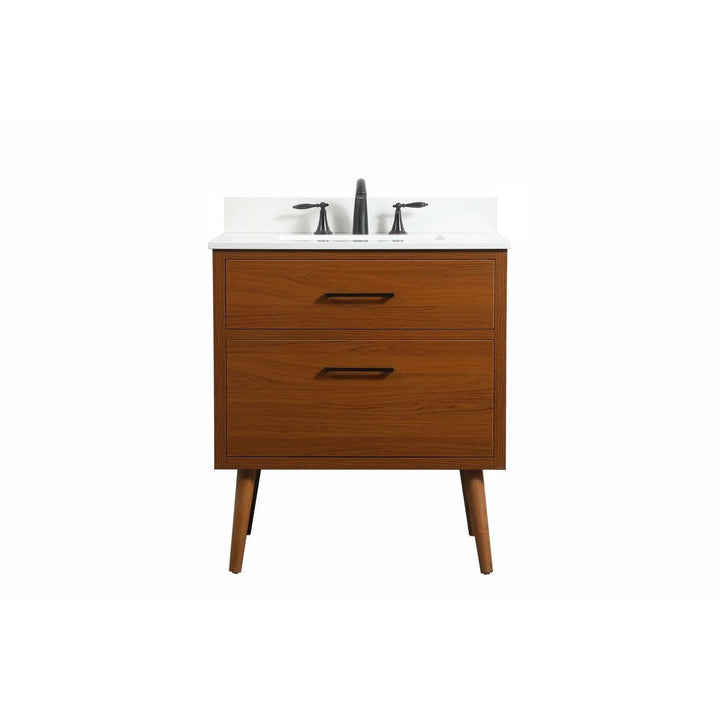 Elegant Lighting VF41030MTK-BS Modern Boise Plumbing Teak