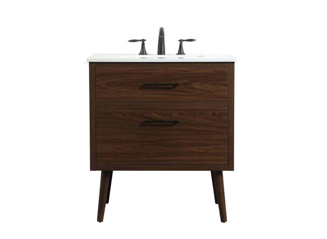 Elegant Lighting VF41030MWT Modern Boise Plumbing Walnut