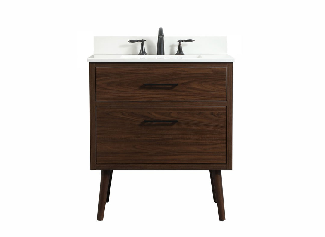 Elegant Lighting VF41030MWT-BS Modern Boise Plumbing Walnut