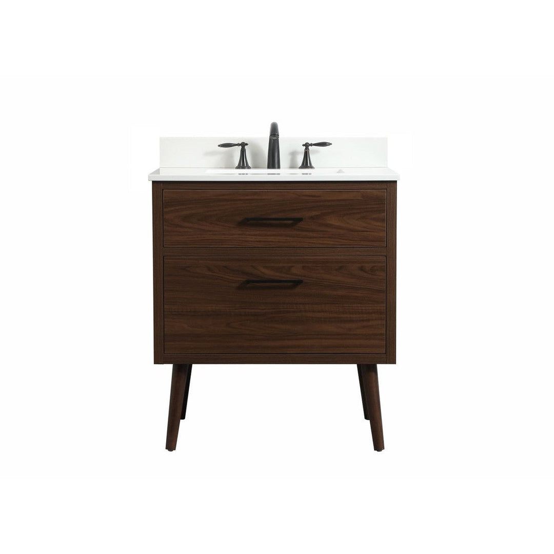 Elegant Lighting VF41030MWT-BS Modern Boise Plumbing Walnut