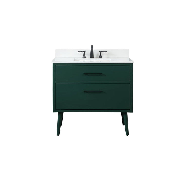 Elegant Lighting VF41036MGN-BS Modern Boise Plumbing Green