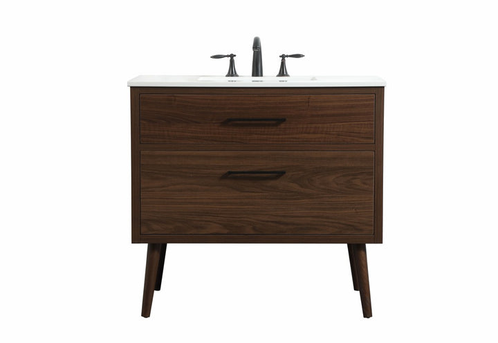 Elegant Lighting VF41036MWT Modern Boise Plumbing Walnut