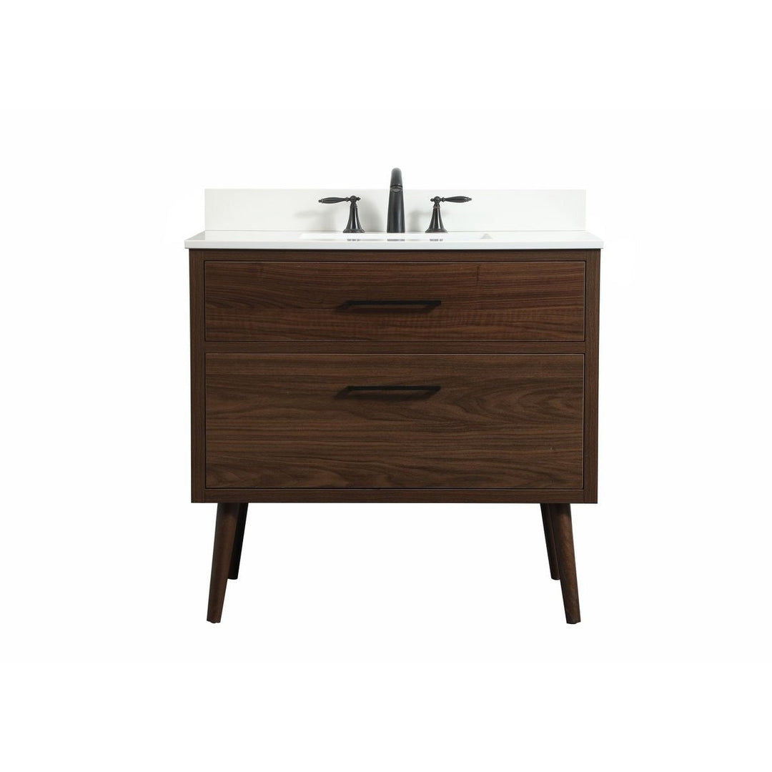 Elegant Lighting VF41036MWT-BS Modern Boise Plumbing Walnut