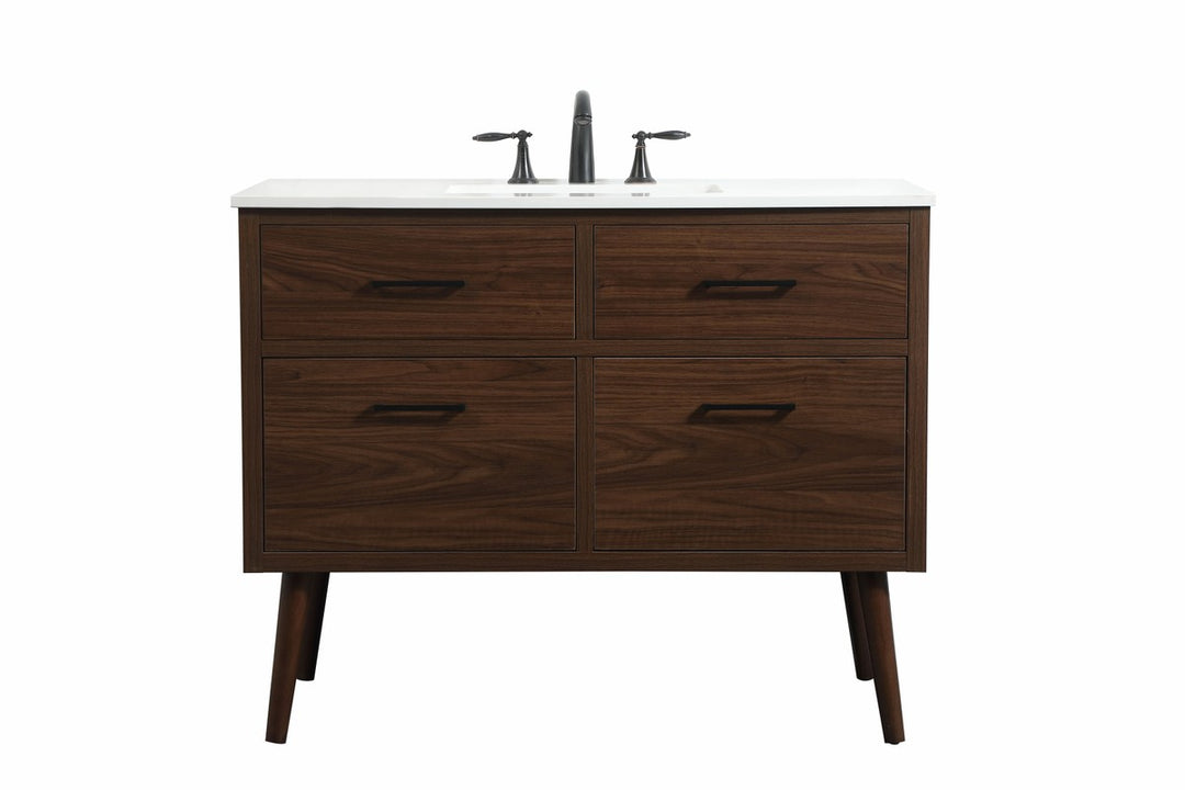 Elegant Lighting VF41042MWT Modern Boise Plumbing Walnut