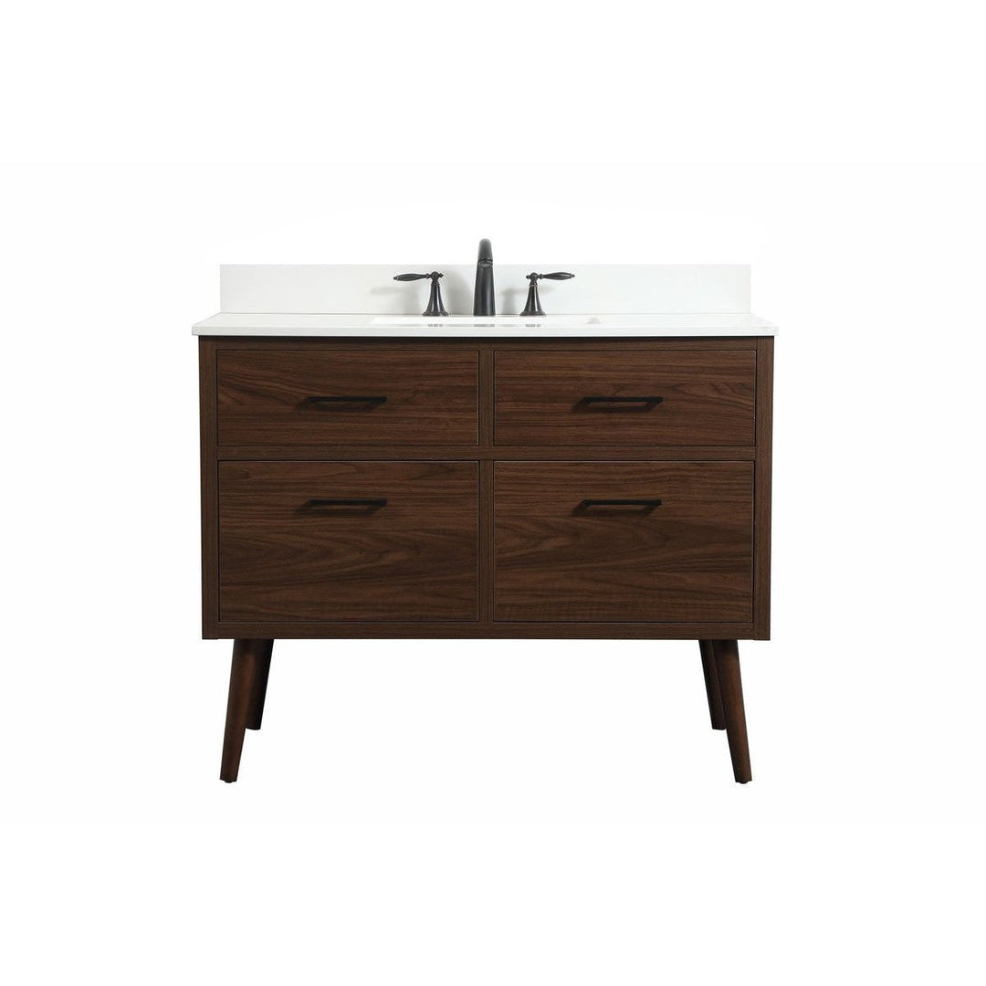 Elegant Lighting VF41042MWT-BS Modern Boise Plumbing Walnut