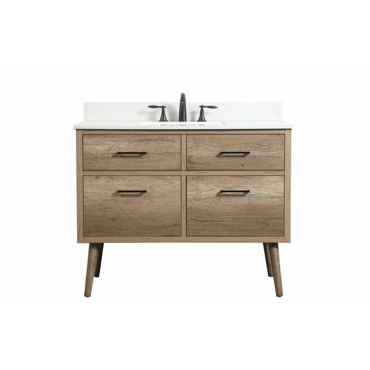 Elegant Lighting VF41042NT-BS Modern Boise Plumbing Natural Oak