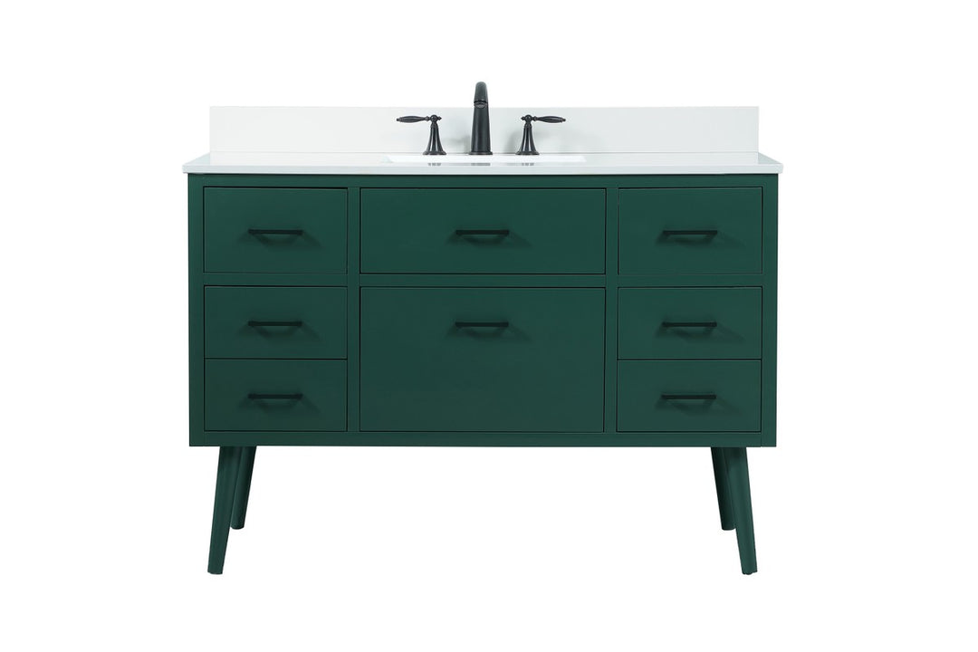 Elegant Lighting VF41048MGN-BS Modern Boise Plumbing Green