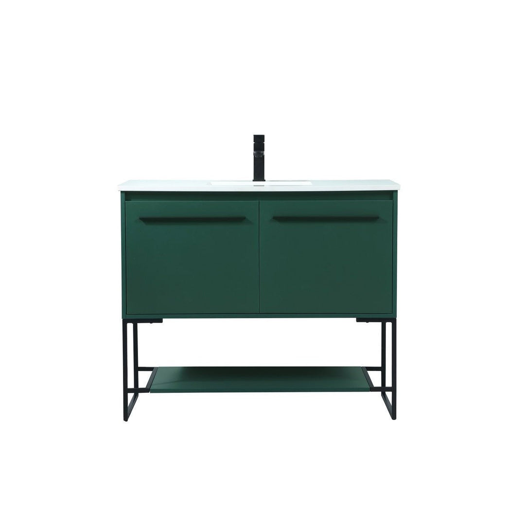 Elegant Lighting VF42540MGN Modern Sloane Plumbing Green