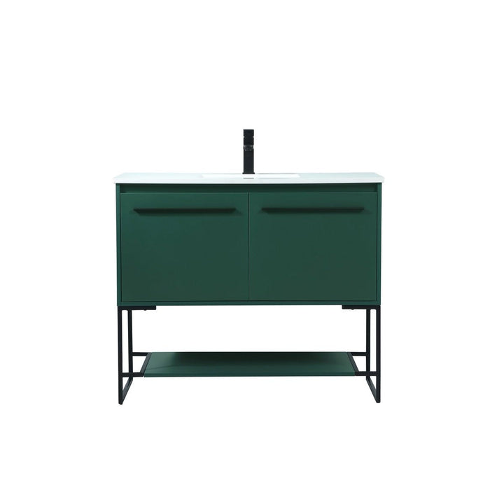 Elegant Lighting VF42540MGN Modern Sloane Plumbing Green