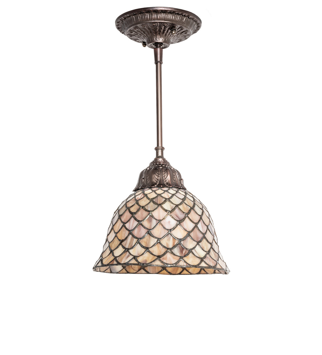 Meyda Tiffany Tiffany Fishscale 104302 Pendant Light - Mahogany Bronze