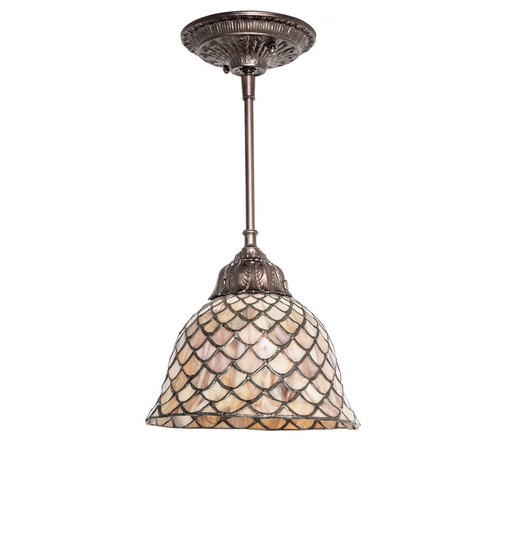 Meyda Tiffany Tiffany Fishscale 104302 Pendant Light - Mahogany Bronze