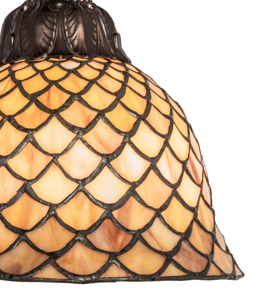 Meyda Tiffany Tiffany Fishscale 104302 Pendant Light - Mahogany Bronze