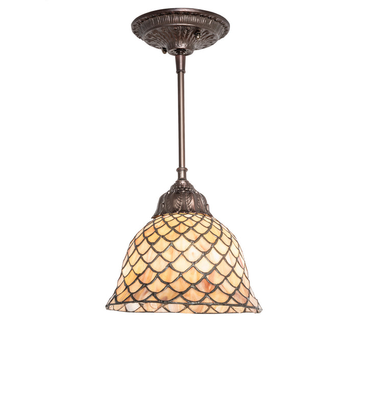 Meyda Tiffany Tiffany Fishscale 104302 Pendant Light - Mahogany Bronze