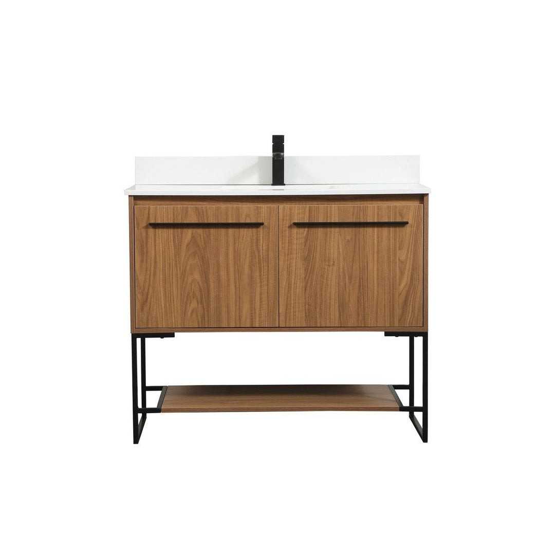 Elegant Lighting VF42540WB-BS Modern Sloane Plumbing Walnut Brown