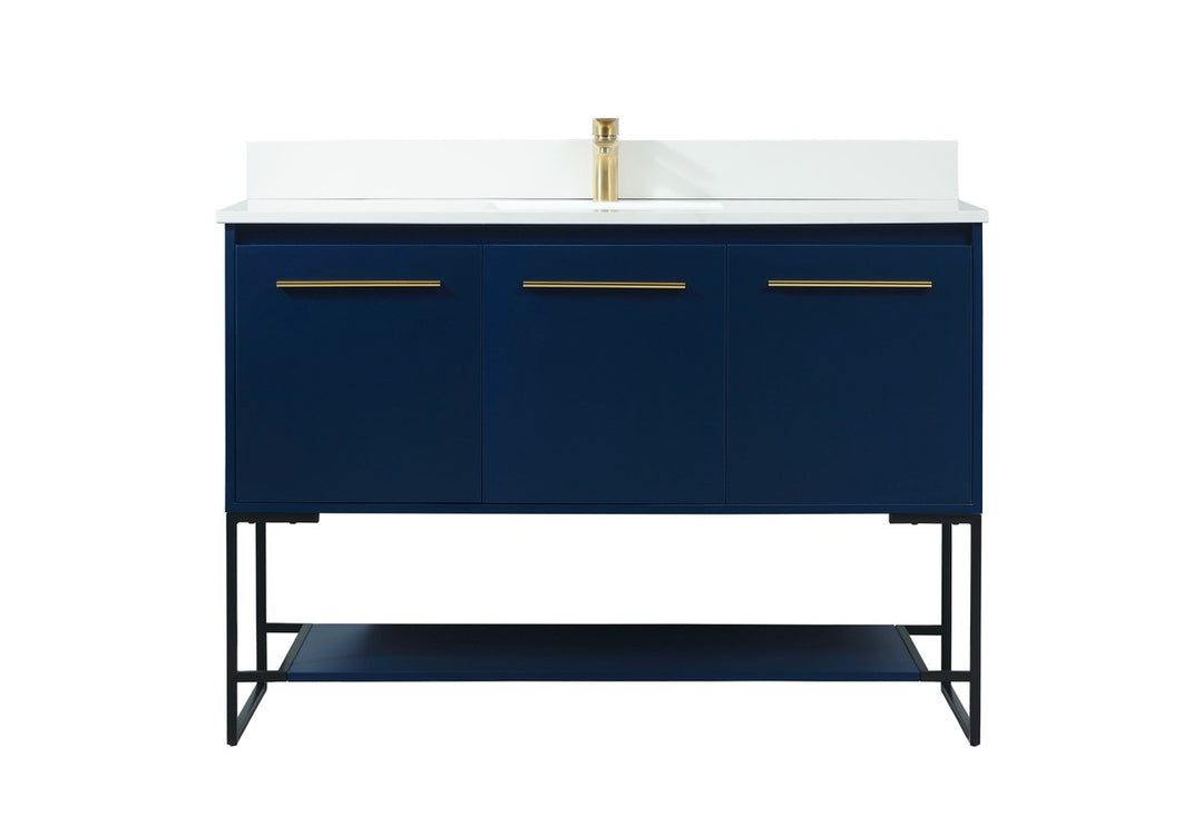 Elegant Lighting VF42548MBL-BS Modern Sloane Plumbing Blue