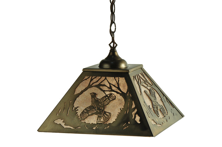 Meyda Tiffany Ruffed Grouse 110129 Pendant Light - Antique Copper