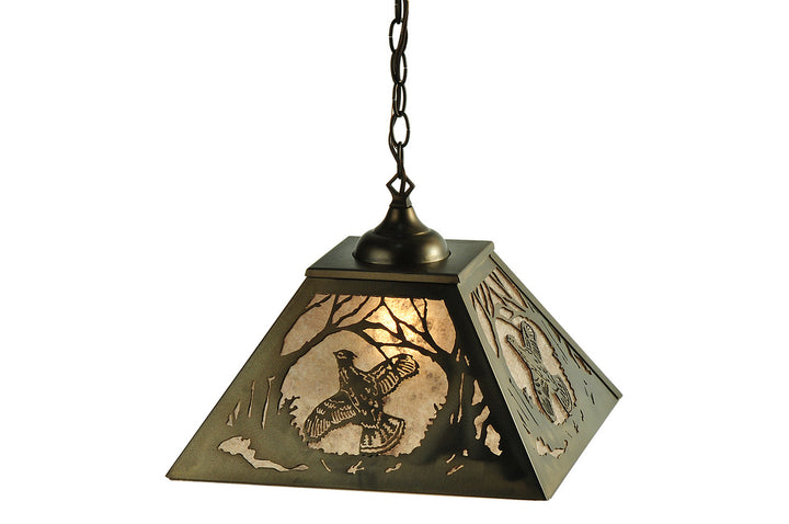Meyda Tiffany Ruffed Grouse 110129 Pendant Light - Antique Copper