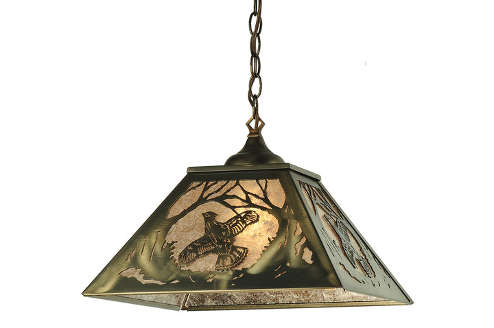Meyda Tiffany Ruffed Grouse 110129 Pendant Light - Antique Copper