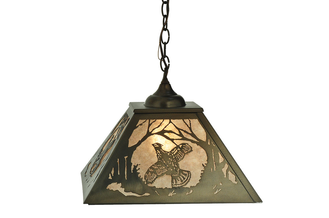 Meyda Tiffany Ruffed Grouse 110129 Pendant Light - Antique Copper