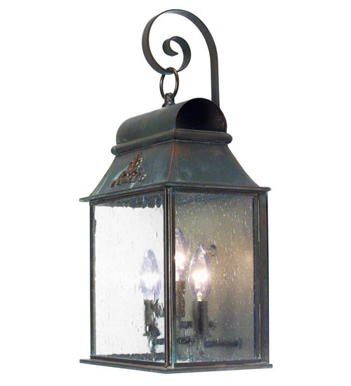 Meyda Tiffany Lighting 115915 Bastille Three Light Wall Sconce Outdoor Bronze / Dark