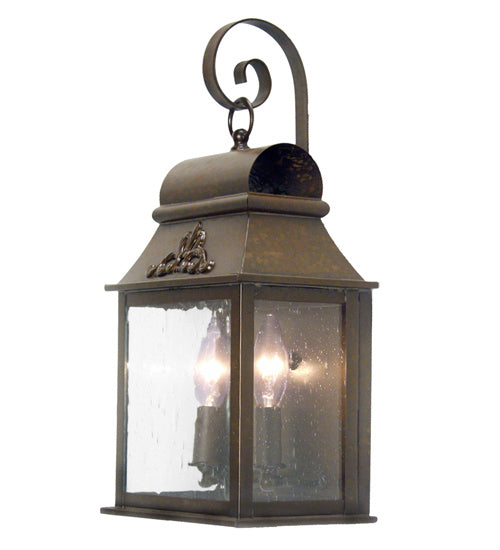 Meyda Tiffany Lighting 115918 Bastille Two Light Wall Sconce Outdoor Bronze / Dark