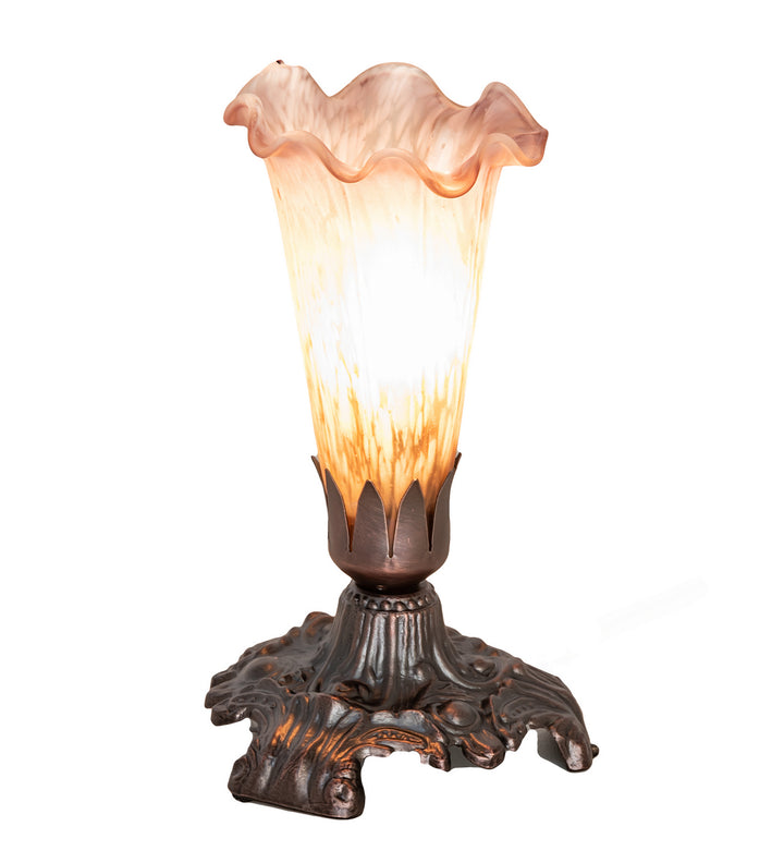 Meyda Tiffany Lighting 13380 Amber/Purple One Light Accent Lamp Lamp Bronze / Dark