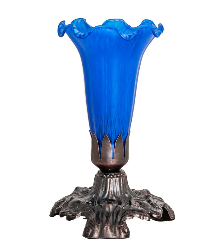 Meyda Tiffany Lighting 13420 Blue One Light Accent Lamp Lamp Bronze / Dark