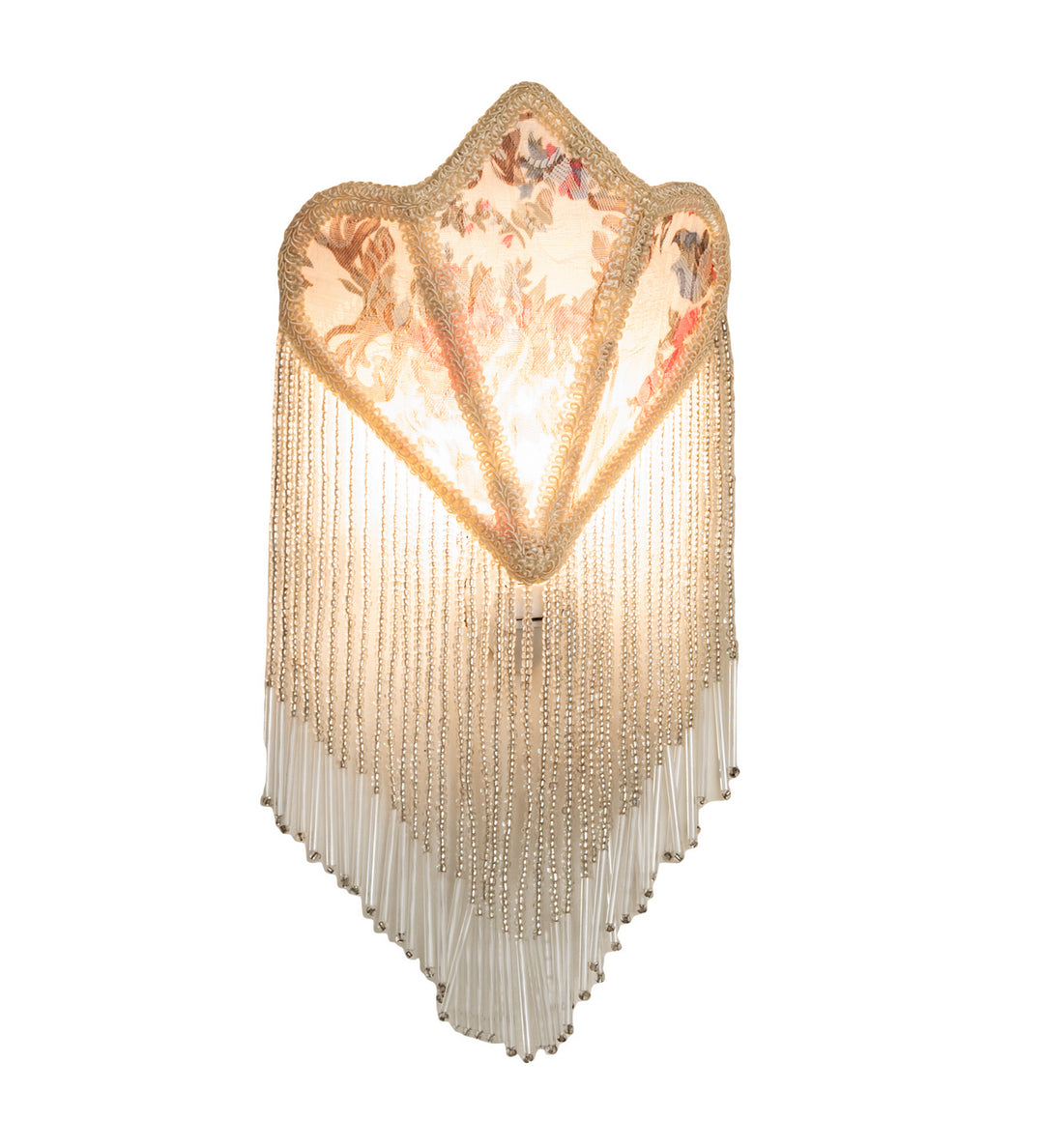 Meyda Tiffany Lighting 14360 Fabric & Fringe One Light Night Light Decor Bronze / Dark