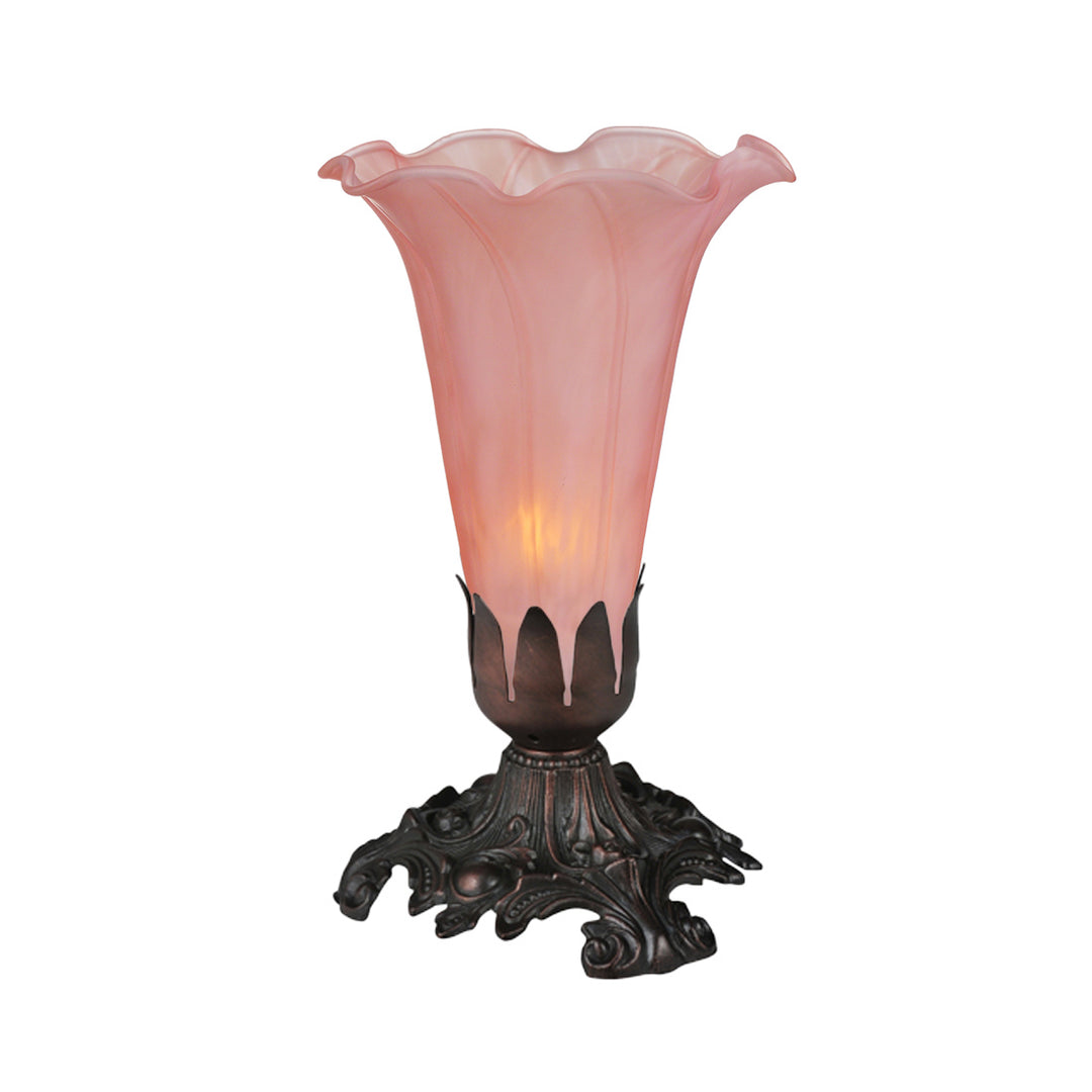 Meyda Tiffany Lighting 14375 Pink One Light Accent Lamp Lamp Bronze / Dark