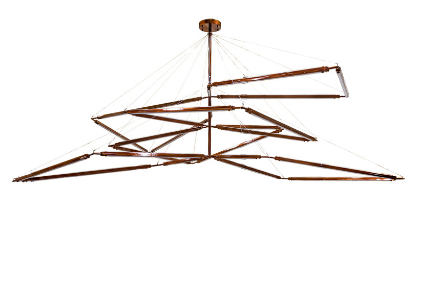 Meyda Tiffany Isotope 210950 Chandelier Light - Transparent Copper