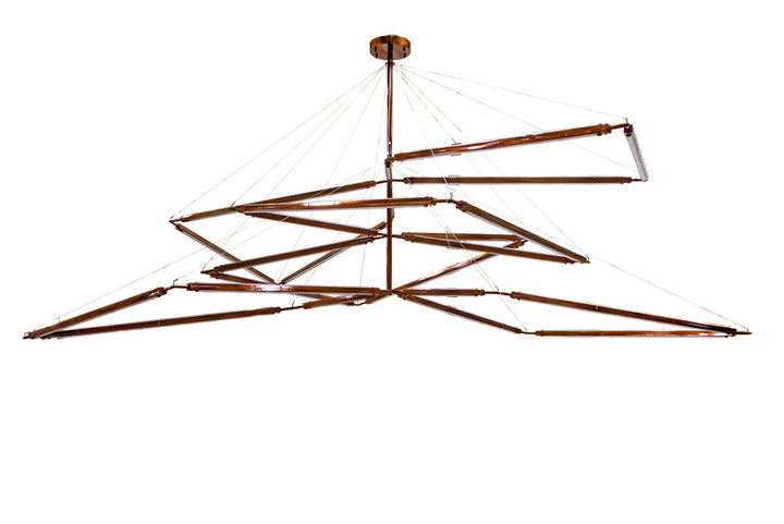 Meyda Tiffany Isotope 210950 Chandelier Light - Transparent Copper