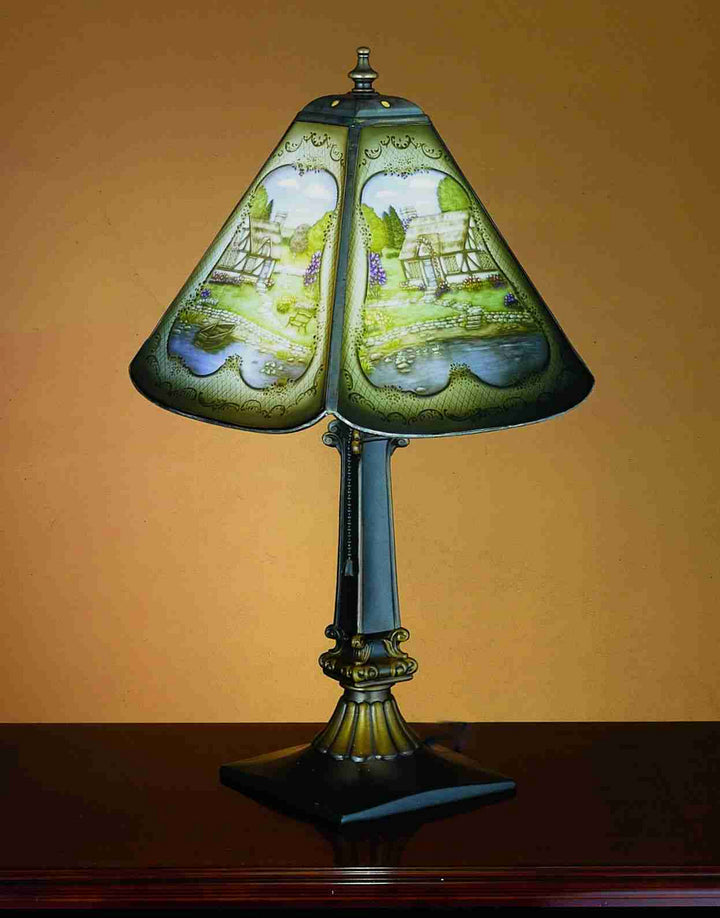 Meyda Tiffany Lighting 22484 Molly's Pond One Light Table Lamp Lamp Bronze / Dark