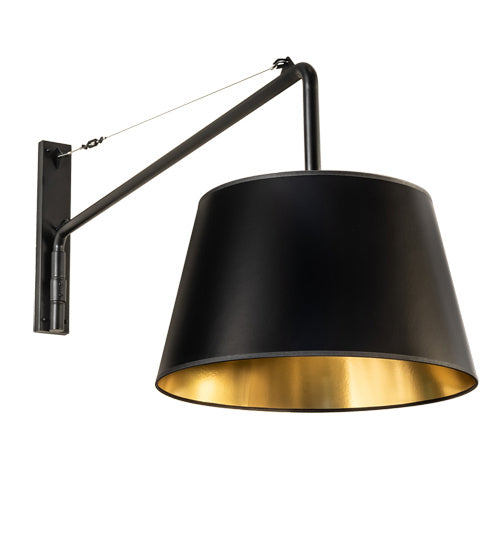 Meyda Tiffany Lighting 229057 Cilindro One Light Swing Arm Wall Sconce Lamp Bronze / Dark