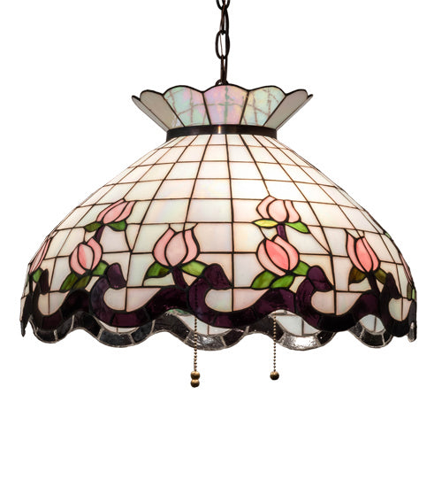 Meyda Tiffany Roseborder 232764 Chandelier Light - Mahogany Bronze